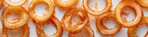 onion rings on a white background.