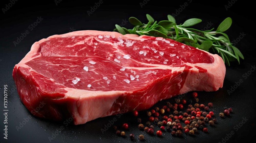 Fresh Raw Steak Ready for Seasoning