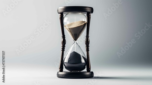 hourglass showing the time
