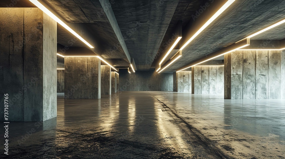 Abstract Empty Modern Concrete Room with Ceil Abstract Empty Modern Concrete Room with Ceil