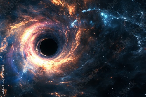 a black hole in space. Generative Ai