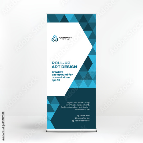 Roll up design, creative background for advertising, layouts for seminars, business conferences, exhibitions
