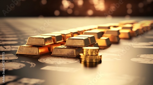 Physical gold trading investment concept with road from gold bars. Investing in Tax Free Gold Bullion · Investment Gold Bars and Coins  © Ziyan Yang
