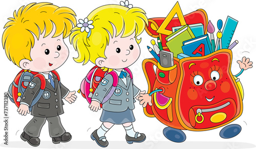 Happy little schoolchildren...