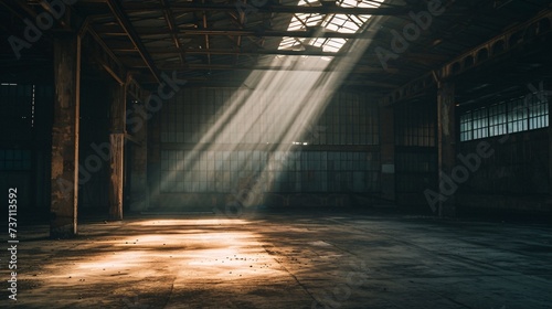 Sunlight Streams Through a Warehouse  Illuminating the Space Generative AI