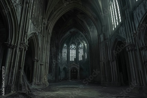 Abandoned Church Ruins A Gothic, Dystopian, and Timeless Tale Generative AI