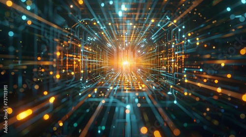 Abstract image of a digital...