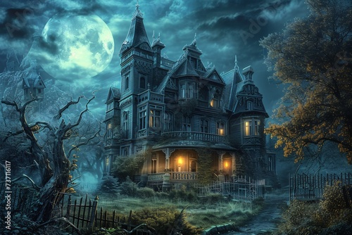 Haunted Mansion A Night of Fright and Mystery Generative AI © Bipul Kumar