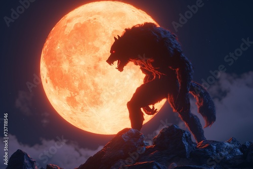 Howl at the Moon A Werewolf's Nighttime Adventure Generative AI