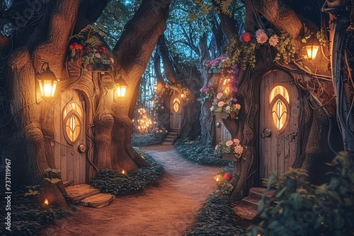 Enchanted Forest A Magical Nighttime Adventure Generative AI © Bipul Kumar
