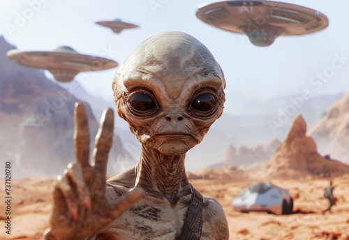 Alien Abduction The UFO Phenomenon Generative AI photo