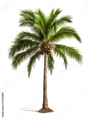 coconut palm tree. coconut tree isolated on white.