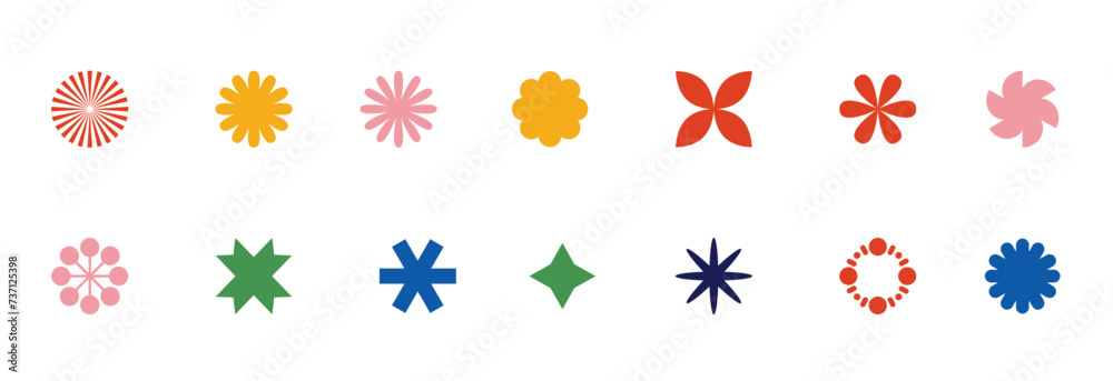 Abstract and basic shapes collection. Vector basic shape. Geometric formal shape. Polygonal elements. Modern trendy minimalist basic figures, circles, hexagon, star, flat style. Vector illustration Abstract and basic shapes collection. Vector basic shape. Geometric formal shape. Polygonal elements. Modern trendy minimalist basic figures, circles, hexagon, star, flat style. Vector illustration