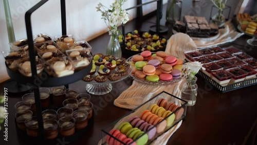 Dessert Buffet Spread with Assorted Sweet Treats for a Luxurious Event