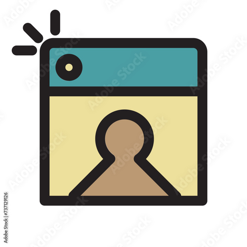 Camera Device Electronic Machine Selfy Technology Filled Outline Icon