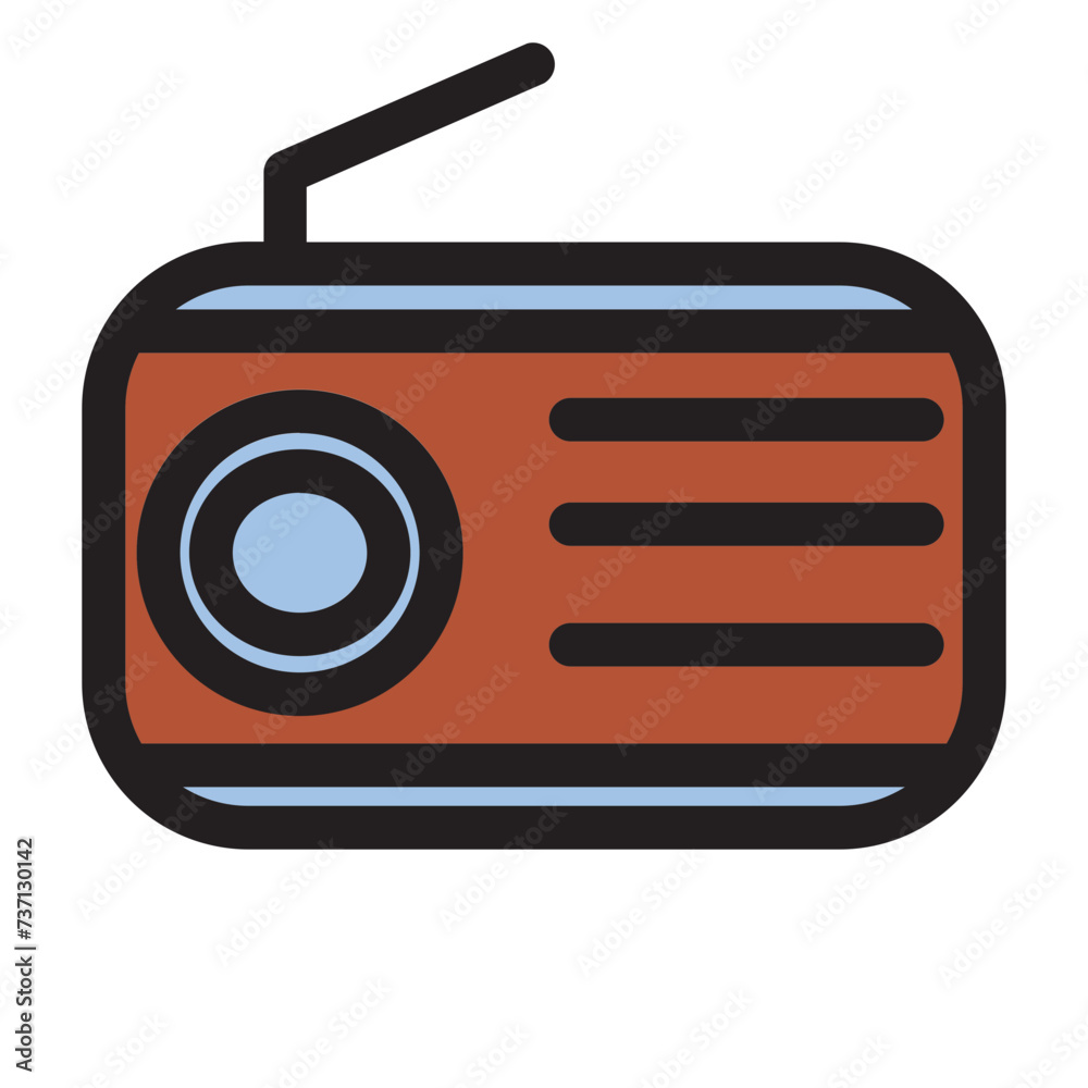 Appliances Electronic Modern Radio Technology Filled Outline Icon Appliances Electronic Modern Radio Technology Filled Outline Icon