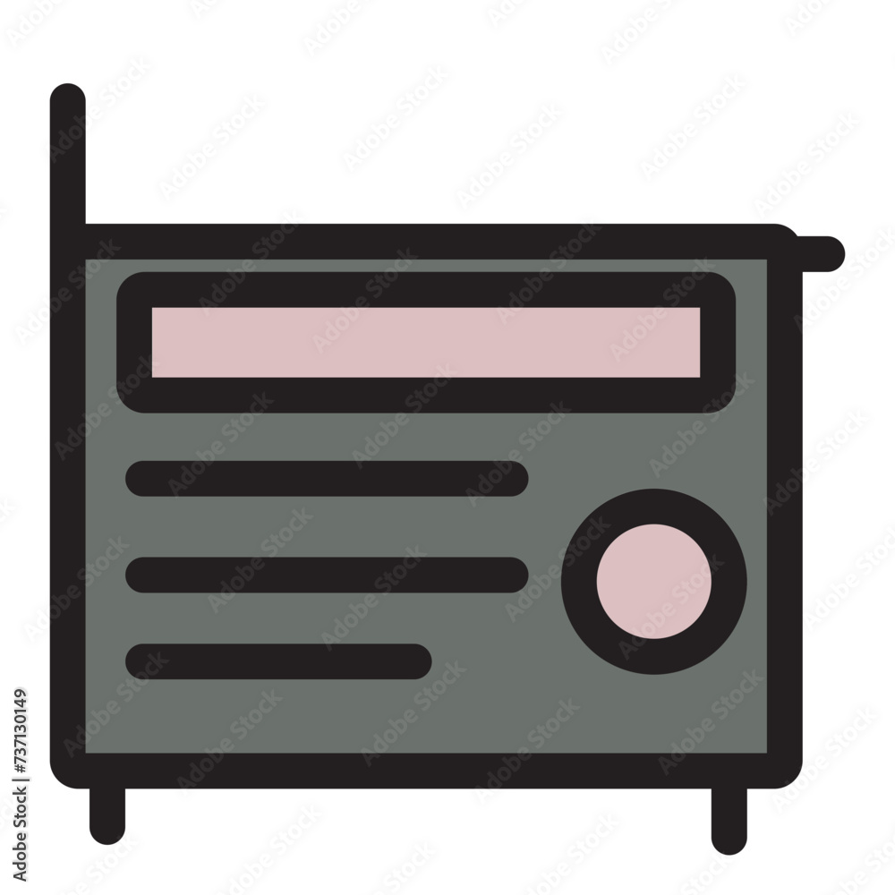 Appliances Electronic Modern Radio Technology Filled Outline Icon Appliances Electronic Modern Radio Technology Filled Outline Icon