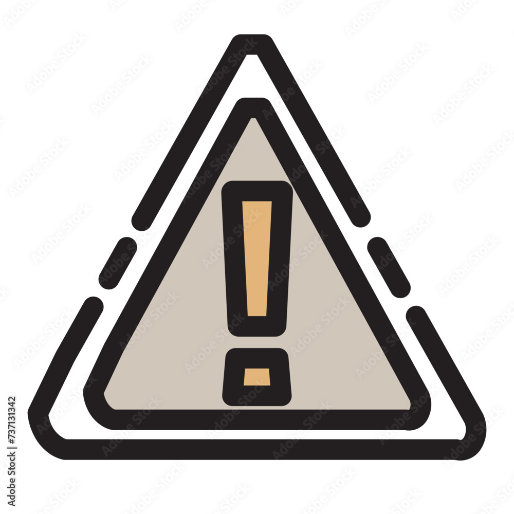 Alert Building Construction Industry Filled Outline Icon Alert Building Construction Industry Filled Outline Icon