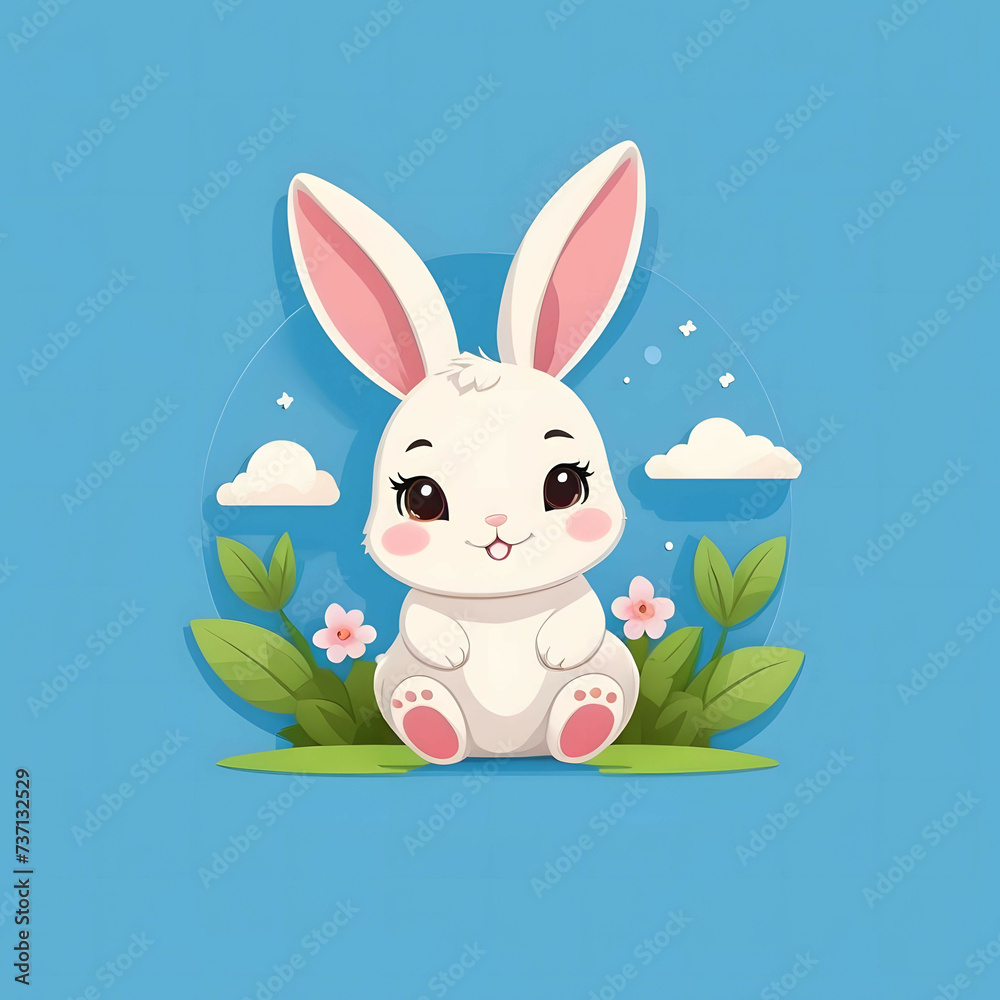 ,flat logo of a easter bunny ,easter bunny t-shirt design ,flat logo of a easter bunny ,easter bunny t-shirt design