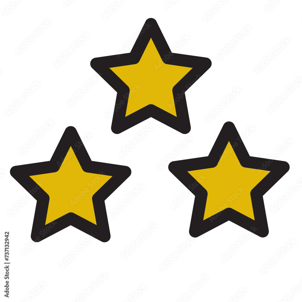 Luxury Quality Rating Service Star Tristar Filled Outline Icon Luxury Quality Rating Service Star Tristar Filled Outline Icon