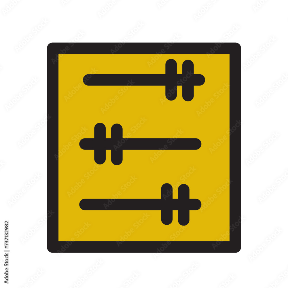 Obraz premium Abacus Education Learn School Study Filled Outline Icon