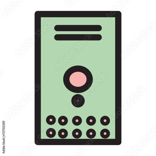 Computer Education Physics School Science Workstation Filled Outline Icon