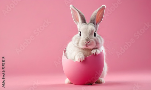 easter bunny with eggs