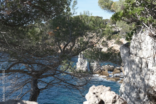 Cap d'antibes sentier du littoral mer rochers nature