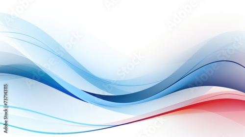 Elegant Abstract Wavy Design with Blue Highlights and Red Accents.