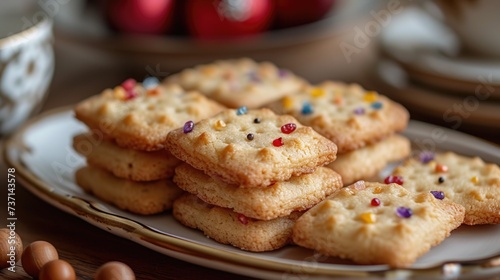Sprinkled Sugar Cookies Close-up