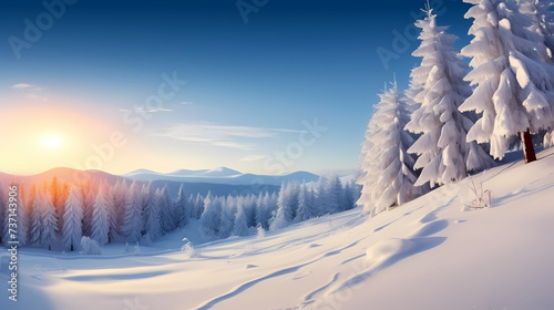 Beautiful natural winter scene © ma