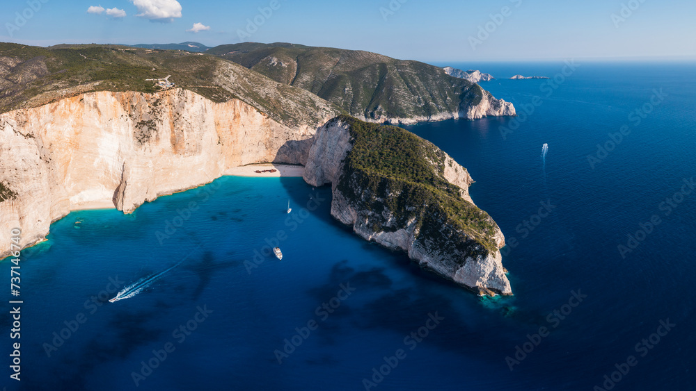 Shipwreck Beach on Zakynthos, Greece.