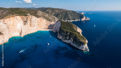 Shipwreck Beach on Zakynthos, Greece.