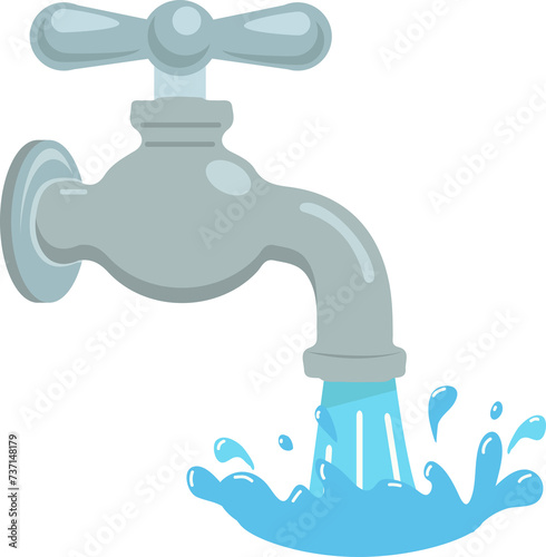 Obraz na płótnie Tap sink faucet water vector