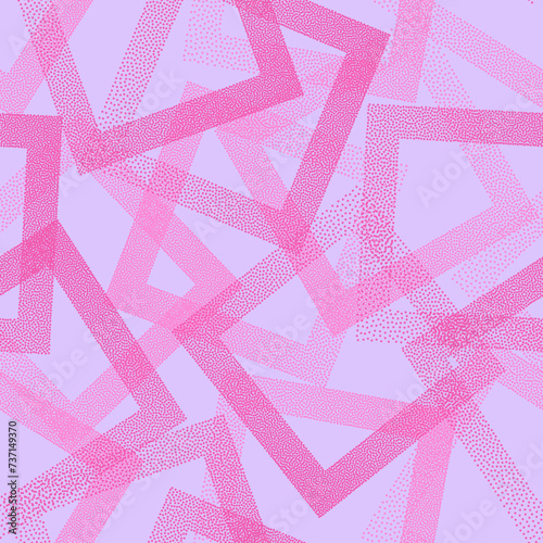 Square rhombus shapes of dot points geometric vector seamless pattern.