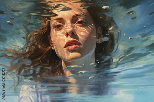 portrait of a women in the water