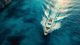 Opulent Seafaring Elegance Luxury Super Yacht Drifting on Endless Waves