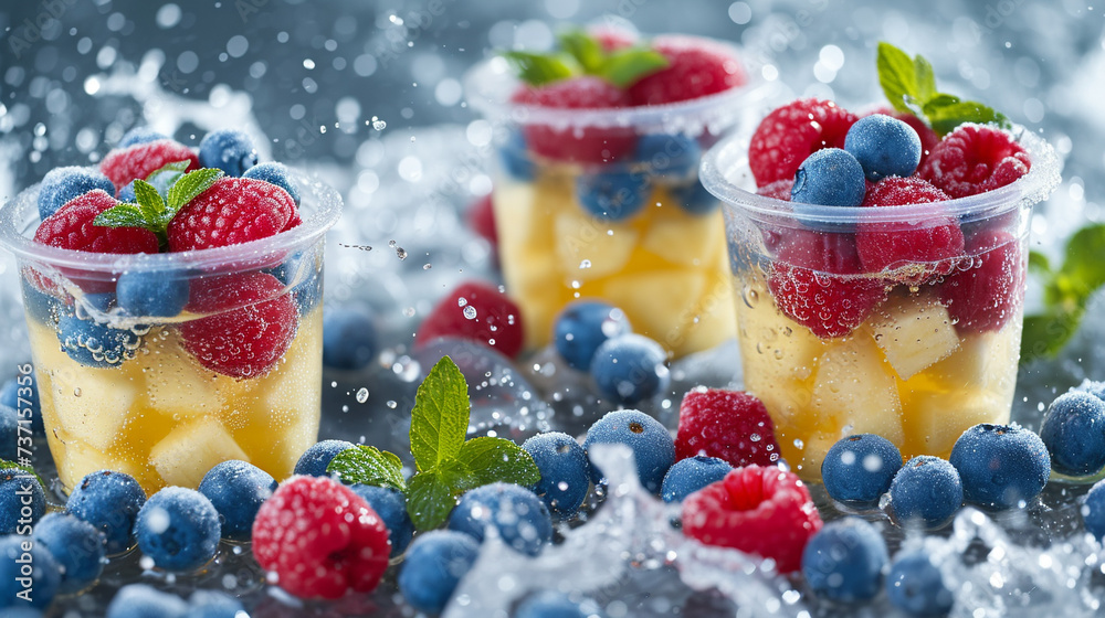 fruit salad with berries fruit salad with berries