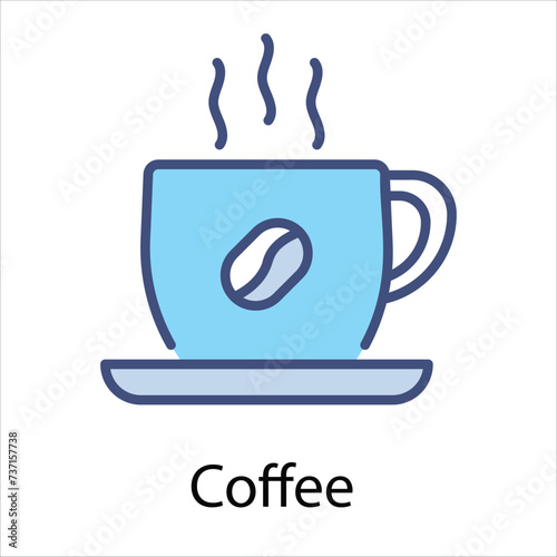 Coffee  Icon vector  Such Line sign as autumn  Submission of autumn icons. Vector Computer Isolated Pictograms for Web on White Background Editable Stroke stock illustration