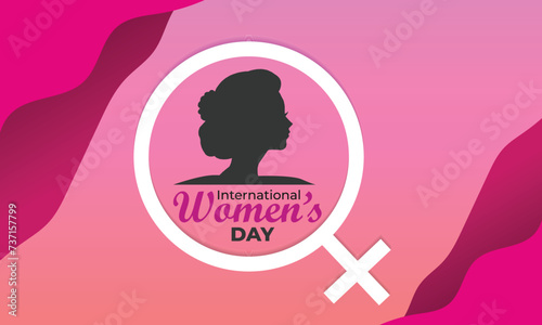 Women day event background with modern style