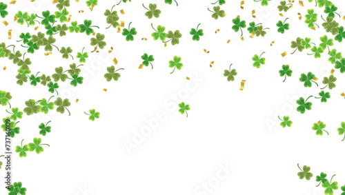 Vector illustration Design banner on St. Patrick's Day. effect clover. Simple banner for the site, shop, 