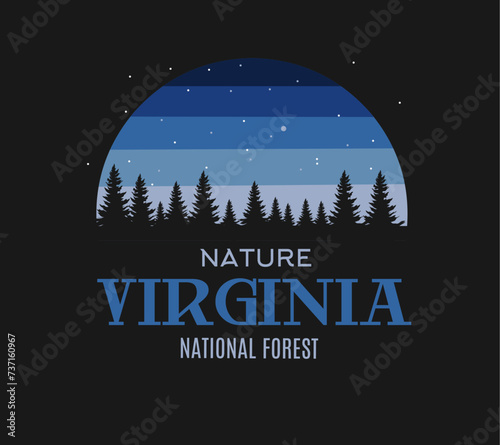 vector of virginia national forest perfect for print, etc