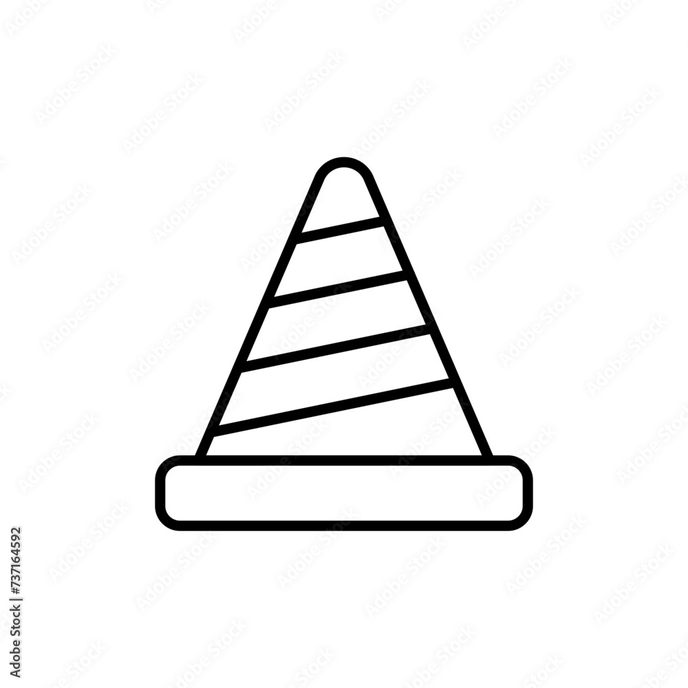 Traffic cone outline icons, minimalist vector illustration ,simple transparent graphic element .Isolated on white background Traffic cone outline icons, minimalist vector illustration ,simple transparent graphic element .Isolated on white background