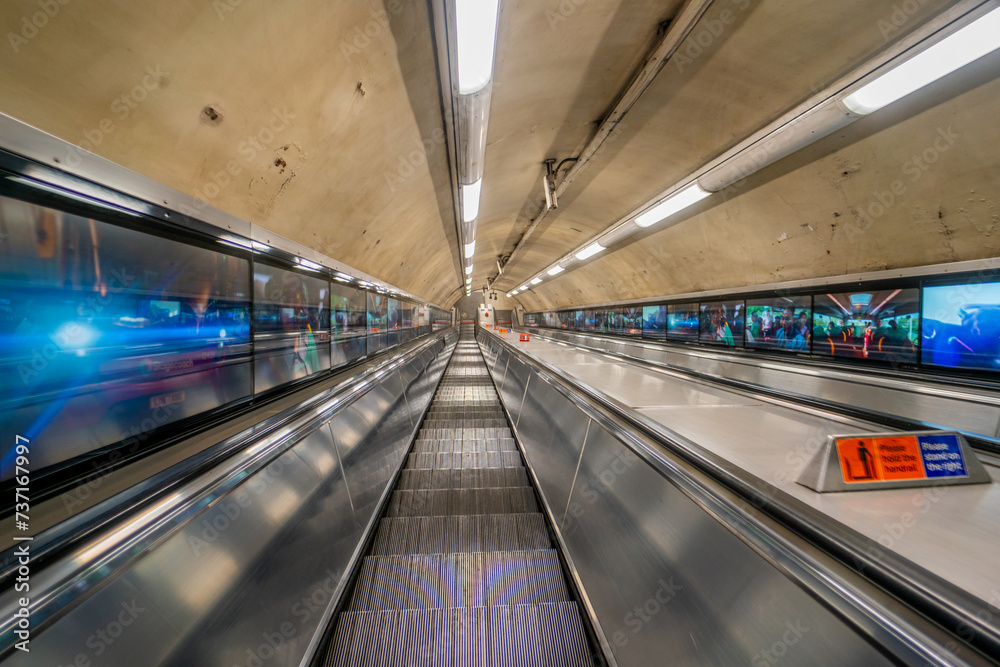 Underground station in London, England