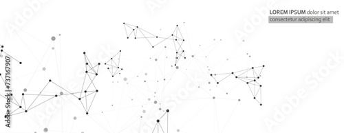 Vector abstract connextions dots and lines. low poly digital network. Modern lines background