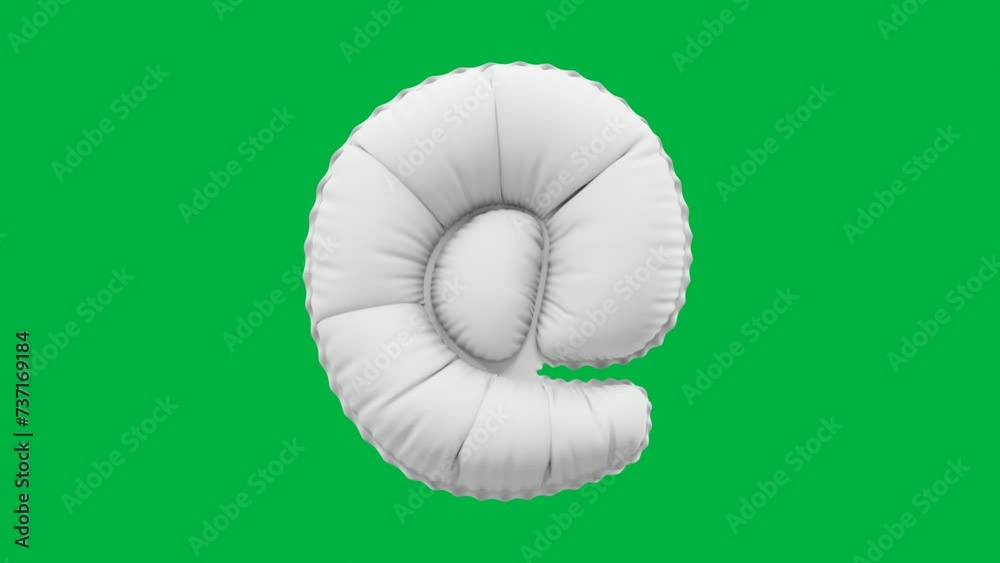 3D Balloon Internet @ Symbol/Sign 4K animation in Matt White color 3D Balloon Internet @ Symbol/Sign 4K animation in Matt White color