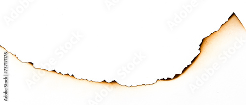 burnt paper on a white background