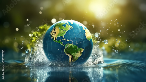 World Water Day  save water and world environmental protection concept
