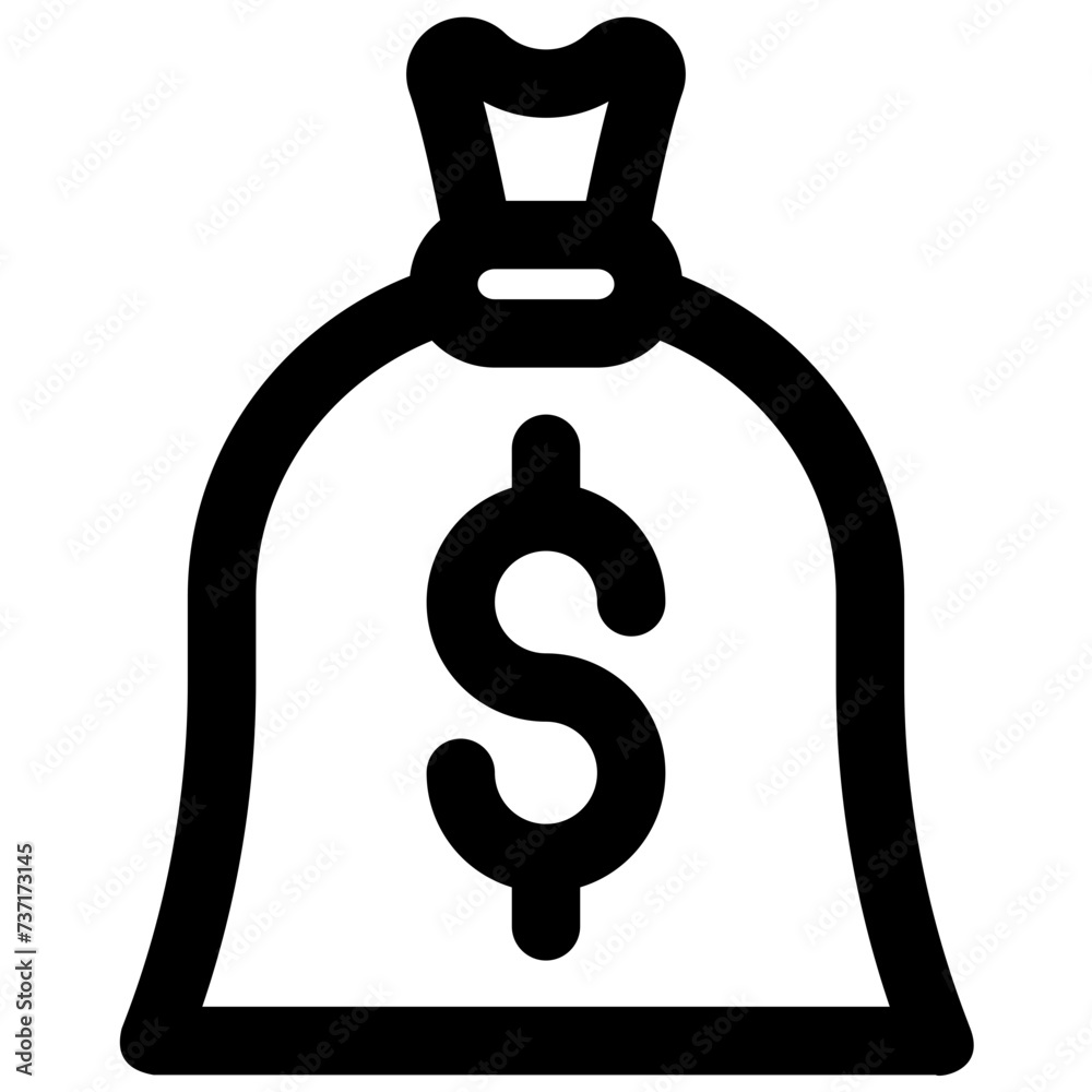 money bag vector outline icon money bag vector outline icon