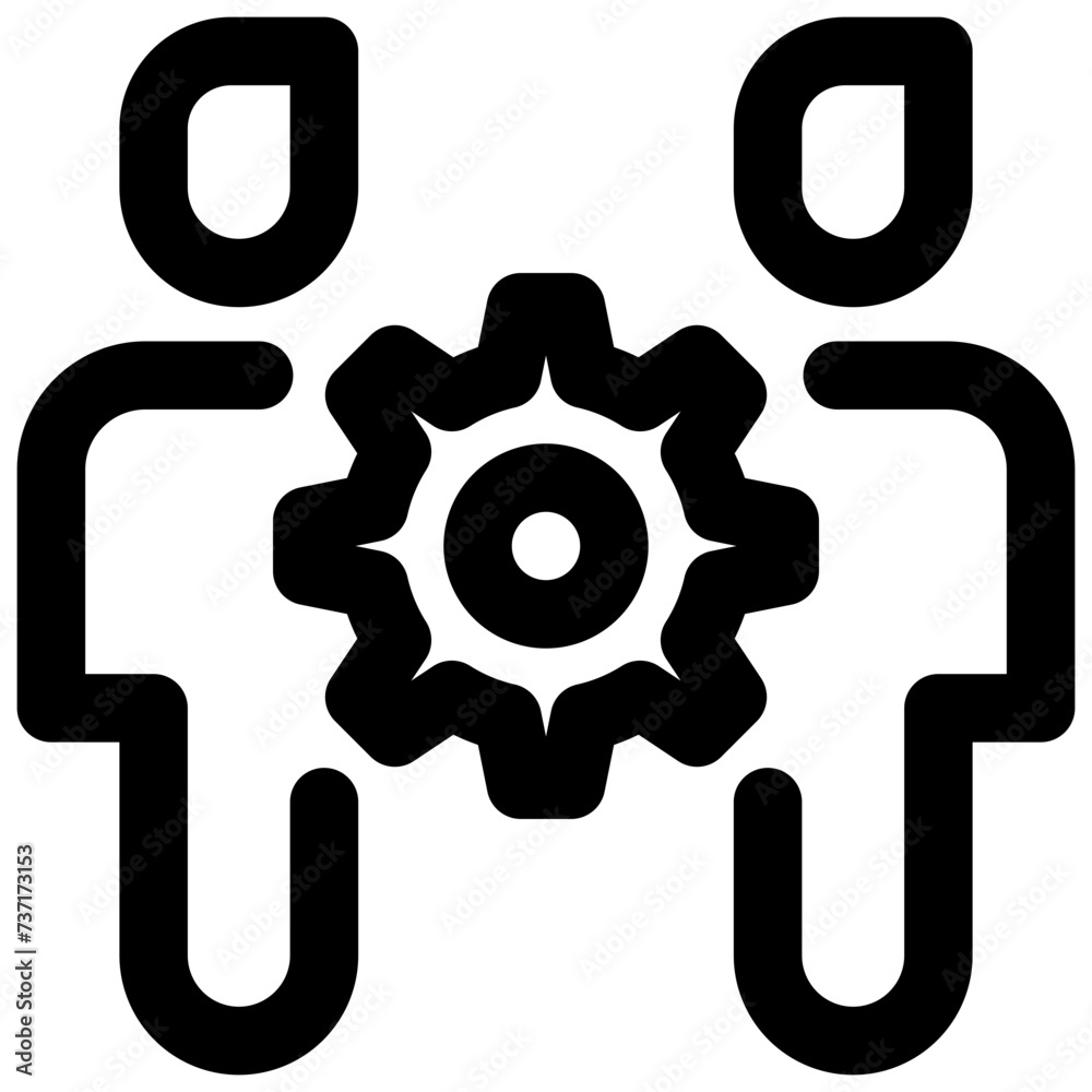 teamwork vector outline icon teamwork vector outline icon
